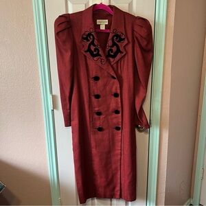 VTG Leslie Lucks Houndstooth Western Blazer Coat Size 6